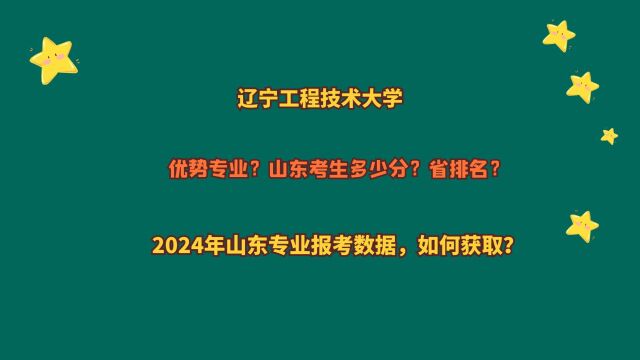 辽宁工程技术大学,山东考生需要多少分?2024山东专业报考数据