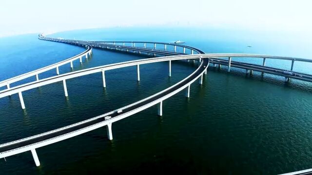 青岛跨海大桥美景如画