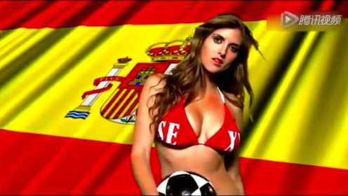 足球宝贝助力西班牙世界杯 大秀D罩杯好身材
