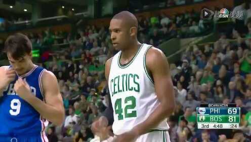 《NBA全场集锦》费城vs凯尔特人第3节精编 霍福德撤步跳投2+1