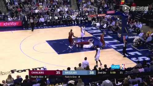 《NBA全场回放》【回放】骑士vs灰熊第2节  詹皇携手JR频送妙传反超比分