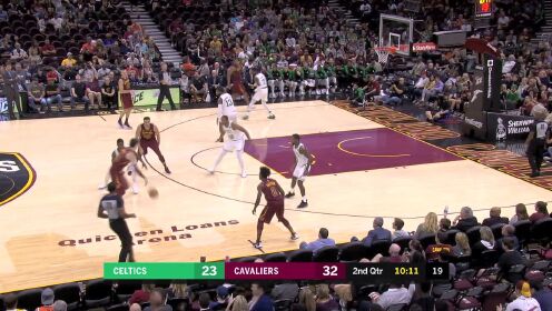 《NBA骑士》【得分】小南斯篮下轻松补篮 杰伦布朗强硬上篮回击