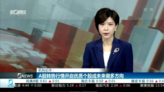 机构论市:A股转势行情开启优质个股成未来做多方向