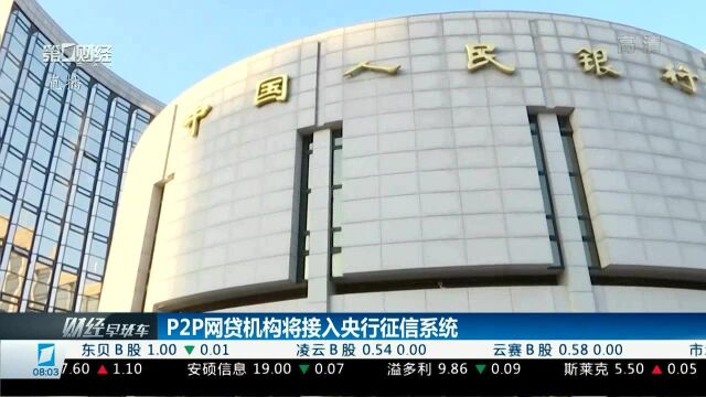 P2P网贷机构将接入央行征信系统