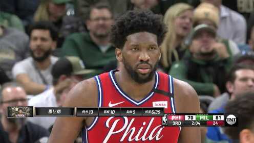 《NBA全场回放》【回放】76人vs雄鹿第4节 字母哥气汹汹野兽补扣