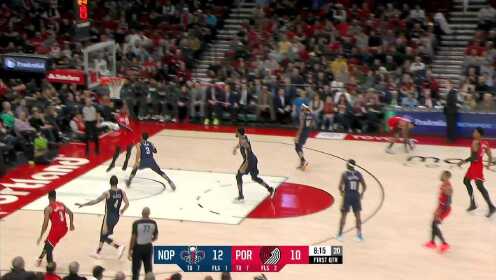 《NBA全场集锦》这默契度100分 利拉德助攻甜瓜篮下砍分