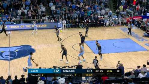 《NBA全场集锦》无解突破临危救主 莫兰特灵蛇出洞上篮建功