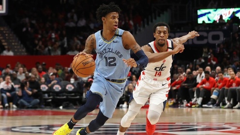 《NBA全场集锦》【球星】莫兰特vs奇才集锦 新星闪耀全场27+10+10获生涯首三双