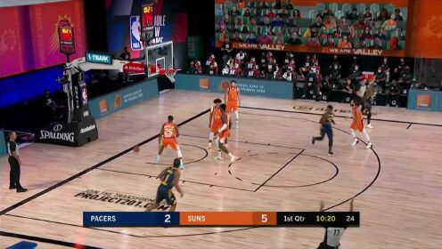 《NBA全场集锦》90秒快速回看步行者vs太阳 太阳7人得分上双布罗格登空砍25+6+6