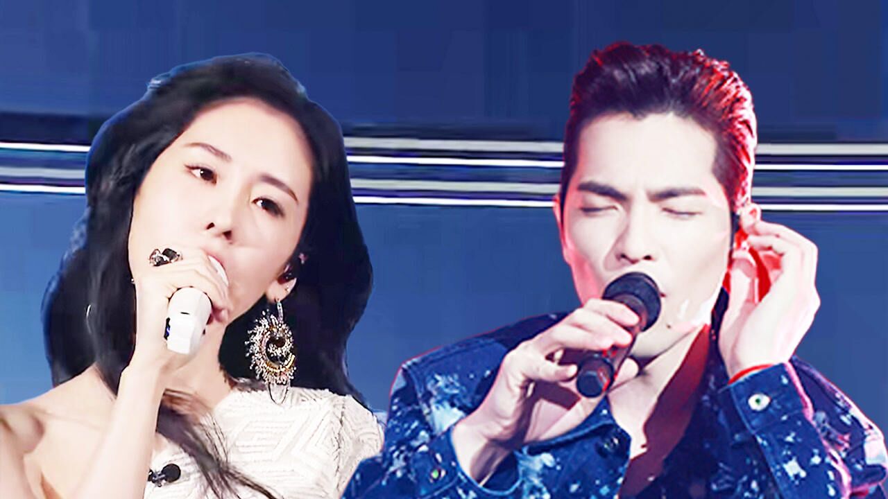 萧敬腾张碧晨硬核对唱摇滚情歌,超强高音配合炫酷灯光燃炸全场 _综艺