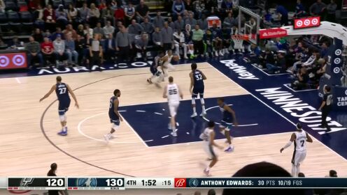 《NBA全场集锦》决战时刻该我表演了！ 爱德华兹连续杀伤篮下收割比赛
