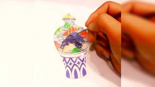 手绘鼻烟壶小瓶