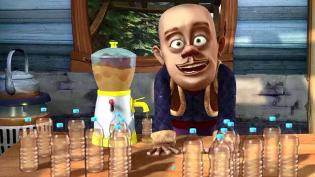 光头强牌鲜榨果汁可是急坏了熊二