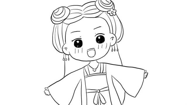 仙侠人物花千骨幼儿亲子儿童简笔画幼儿园学画画