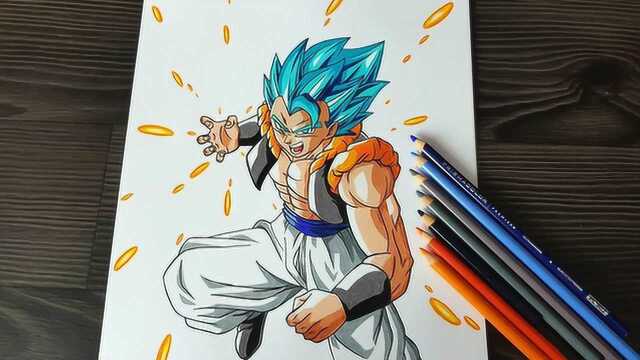 七龙珠速写绘画, 蓝头发的孙悟空,有没有很帅