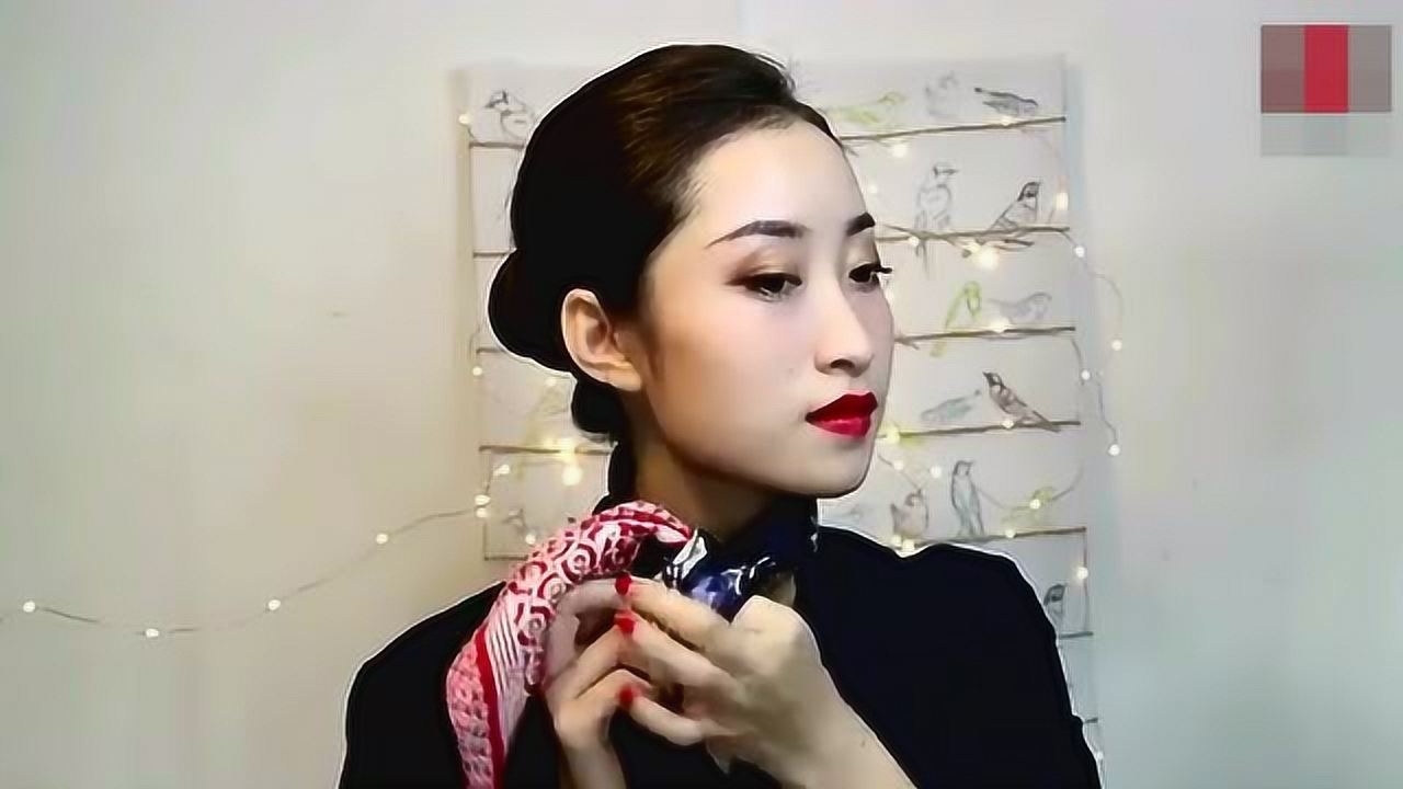空姐手把手教你空乘丝巾秋冬季的几种系法简单易学特别好看