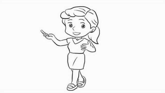 老师给学生上课幼儿亲子简笔画 宝宝轻松学画画