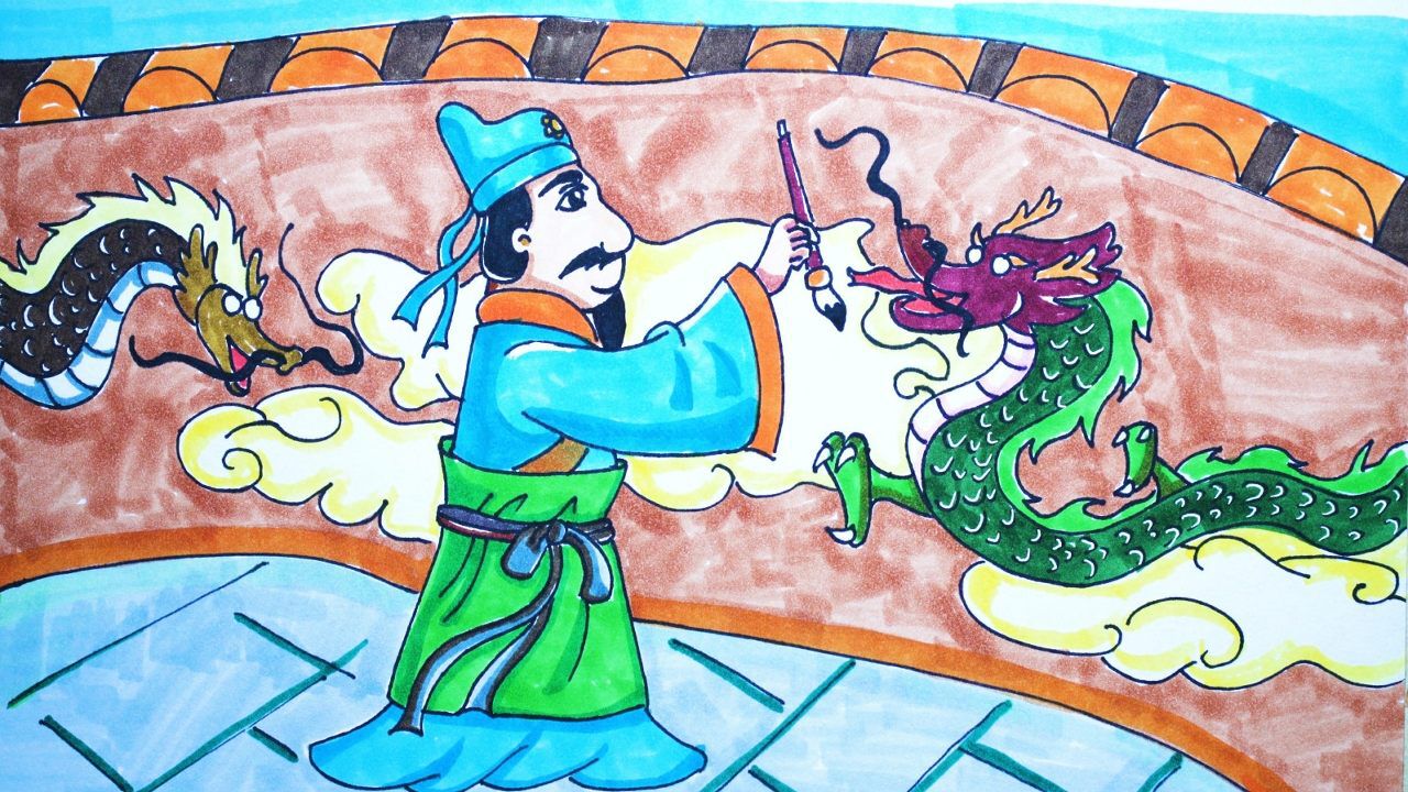 神笔简笔画中外童话故事画龙点睛儿童成人绘画马克笔教程大全