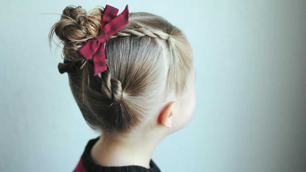 儿童花苞头发型演示