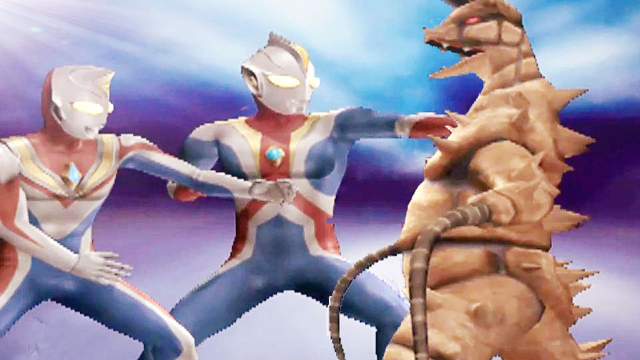 高斯奥特曼戴拿奥特曼双人闯关大战古敦怪兽