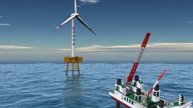 你知道风力发电机有多大吗?一片扇叶就长76米,重一万吨