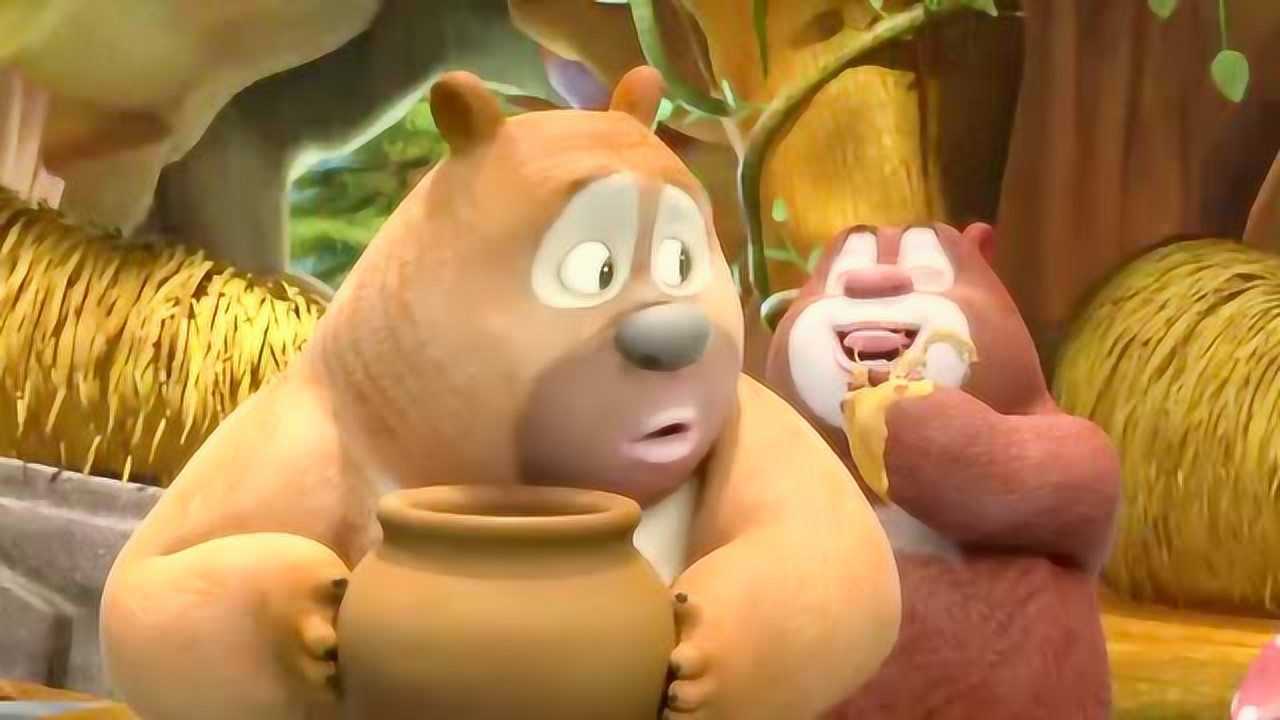 熊熊乐园:熊大吃太多甜蜂蜜,形成蛀牙特别疼