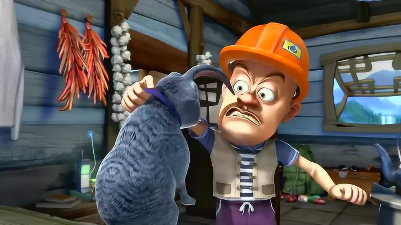 熊出没之夏日连连看肥波被光头强敢去熊大熊二家睡觉了