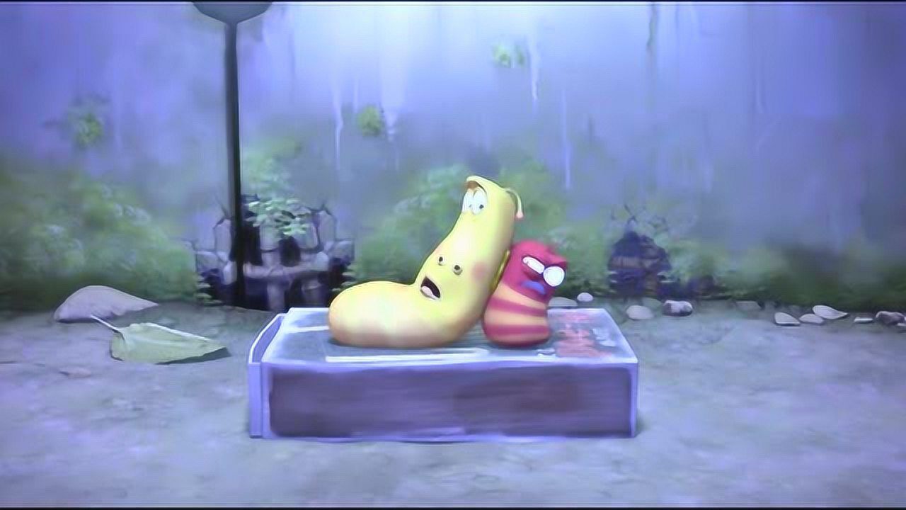 爆笑虫子青蛙想吃背后粘了胶水的虫拿不下来只能转圈圈