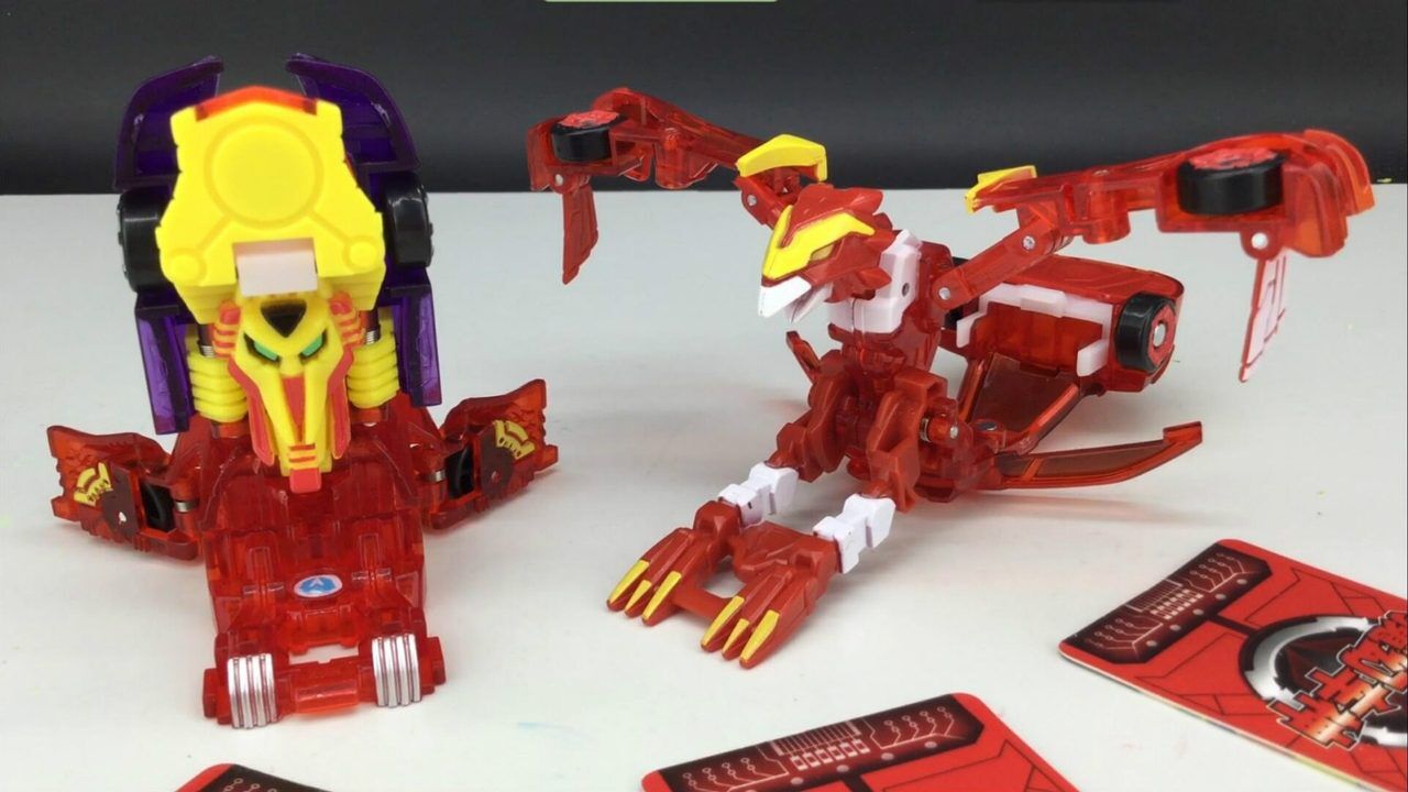 魔幻车神变形玩具撼地神像vs涅盘凤凰