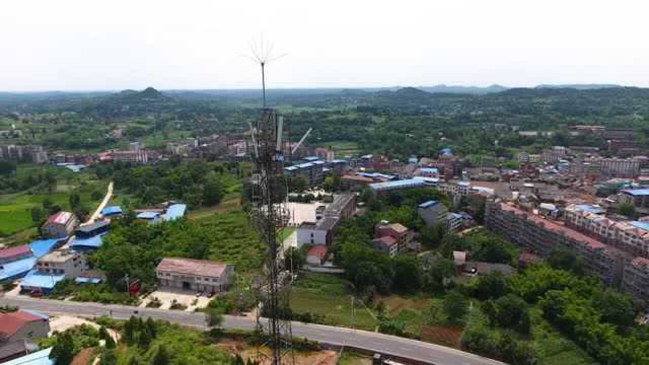 航拍安岳县镇子镇