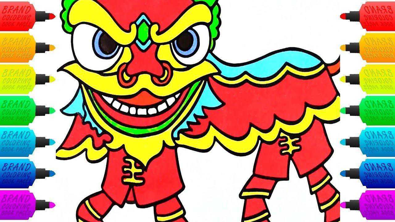 亲子简笔画:舞龙狮画画