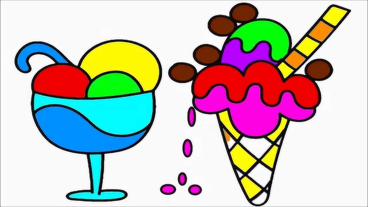 画水果并着色 儿童彩绘艺术教学