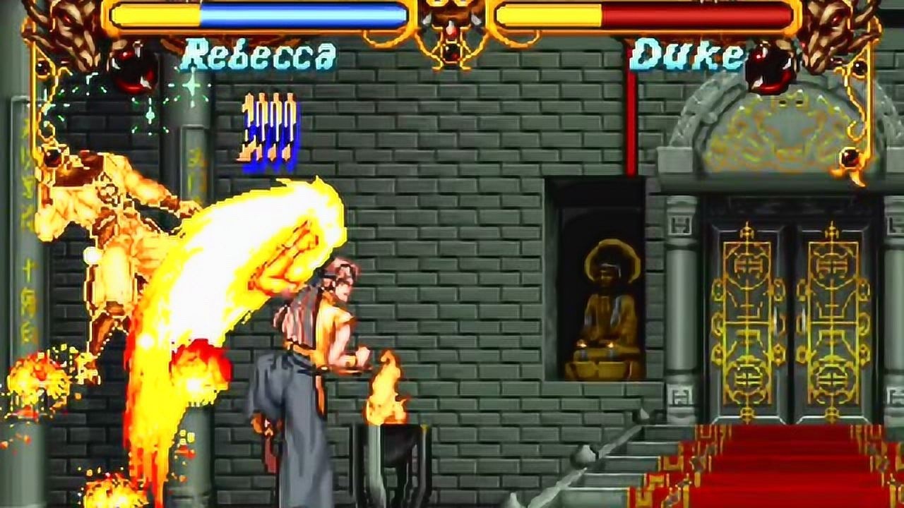 街机游戏《双截龙格斗》:逼死小boss用升龙就足够了