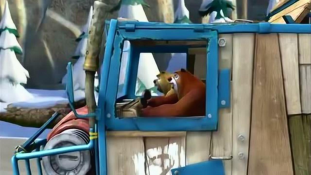 熊出没之过年:熊大熊二开车准备送光头强回家过年,太暖心了!