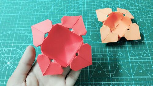 一张纸折一个爱心收纳盒,涨见识了!手工折纸视频