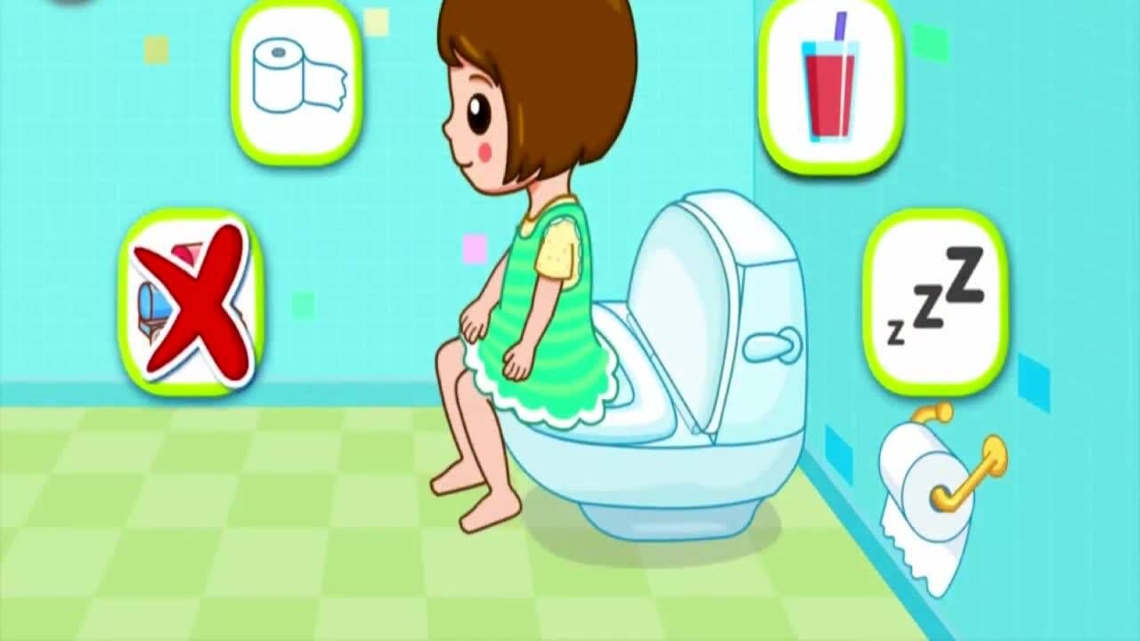 儿童早教动画,教宝宝自己上厕所,聪明宝妈快收藏!