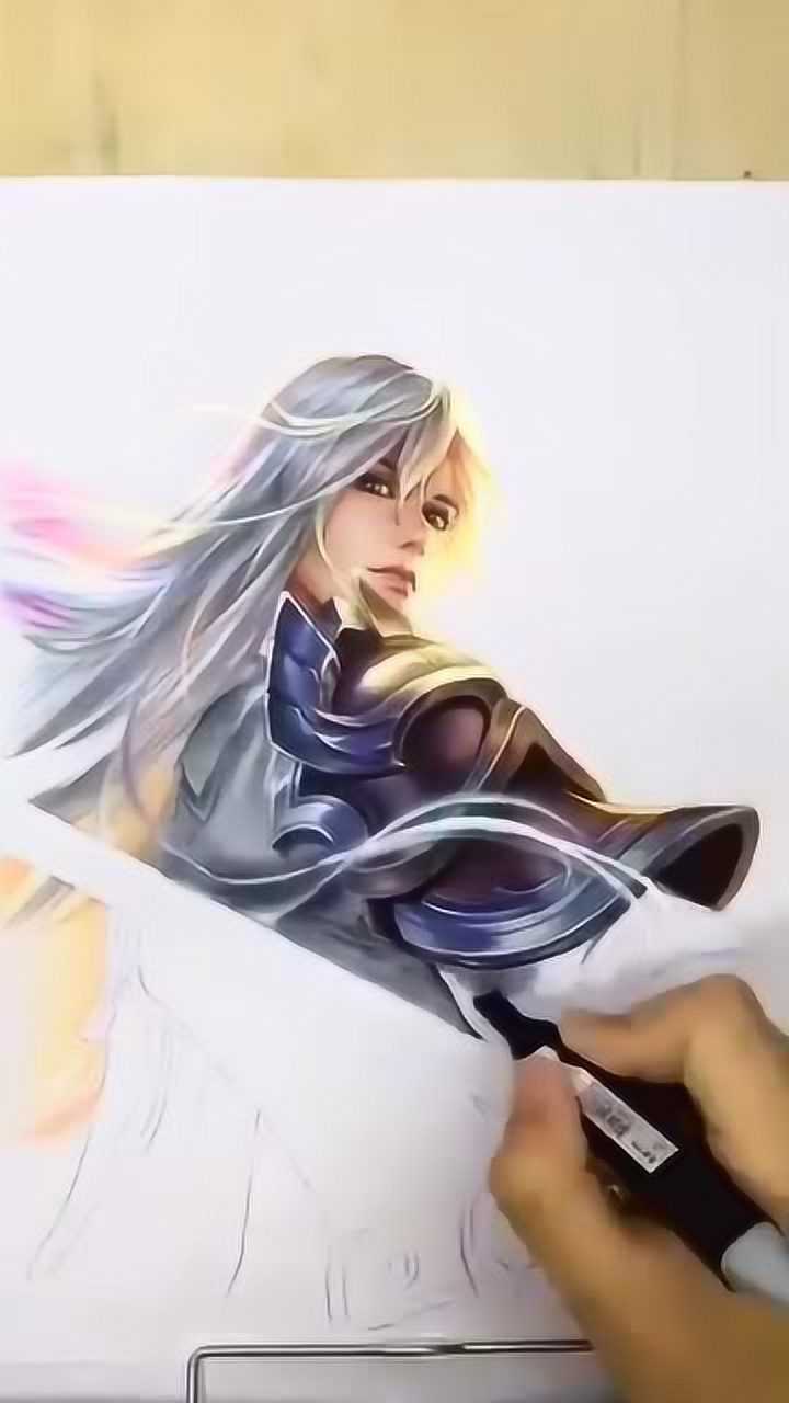 动漫手绘:小哥哥手绘青莲剑仙李白!简直不要太霸气!