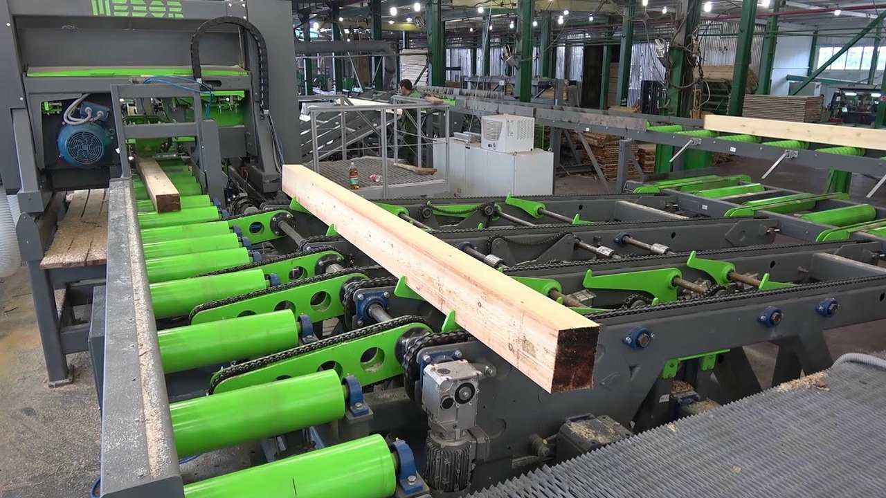 木材厂实拍,全自动化机械设备,这机器得卖多少树才能赚回来?