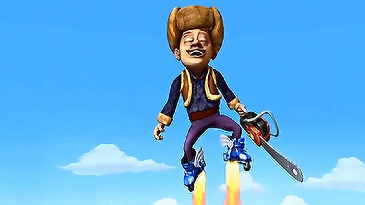 熊出没光头强在电视广告中看到了一双火箭靴却没想到是山寨货