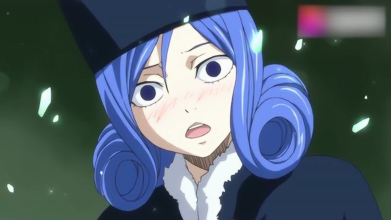 《妖精的尾巴》,朱比亚被利欧给帅到了,脸都害羞的红了