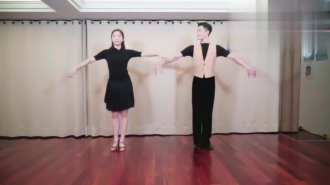 舞蹈教学：国标舞基本步示范教学，清晰又简单！_腾讯视频