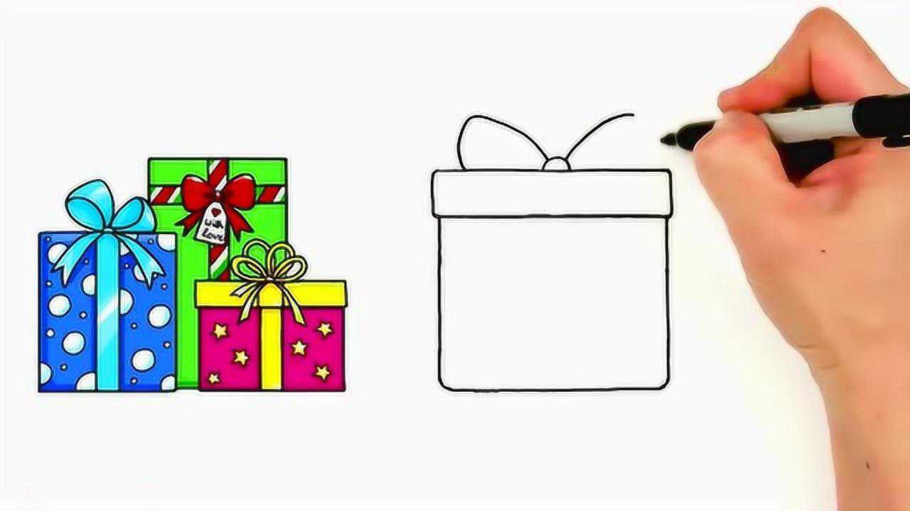 如何绘画可爱的圣诞节礼物呢,圣诞节简笔画教程