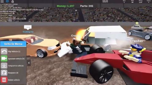 波波仔解说 roblox 虚拟世界“碰碰车模拟器”：集体碰碰车大战！