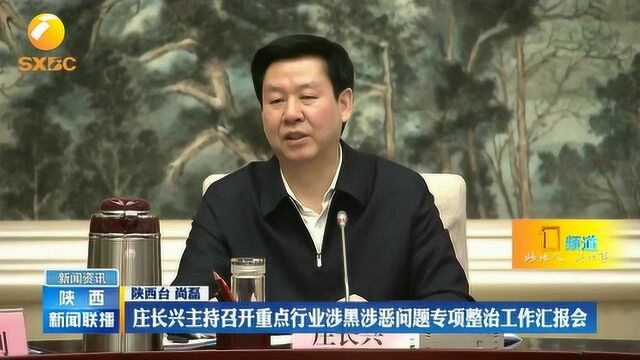 庄长兴主持召开重点行业涉黑涉恶问题专项整治工作汇报会