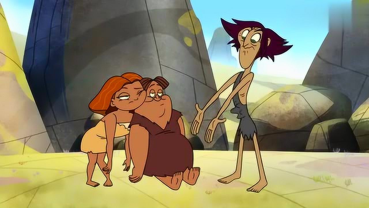 疯狂原始人2伊妹和坦克无所事事野人叔叔肚子饿了就咬人