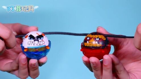 阿哦玩具精彩内容阿哦玩具狂战形态小钻风变形丸陀螺出击