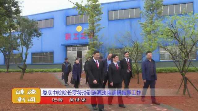 娄底中院院长罗筱玲到涟源法院调研指导工作