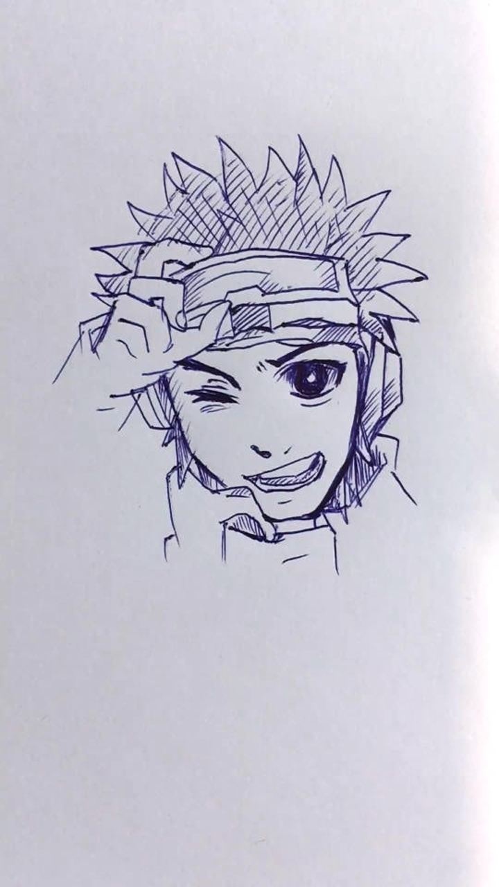 宇智波带土简笔画,是用圆珠笔画的哦_腾讯视频