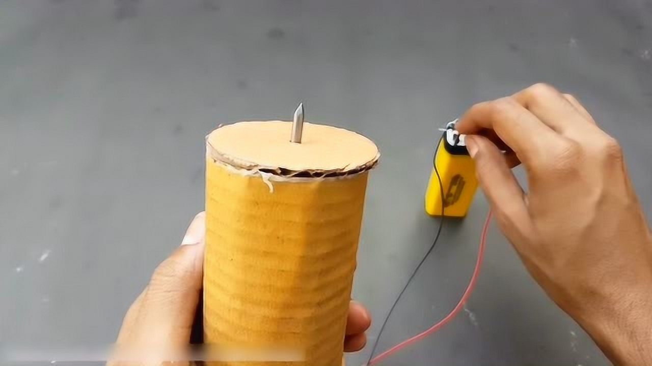 儿童纸壳玩具小制作,制作直流电动小马达