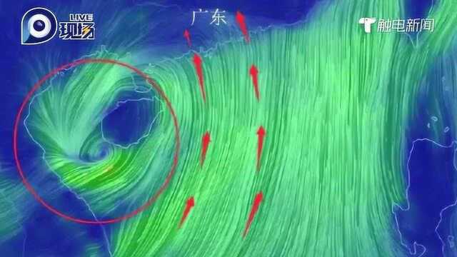 广东台记者直击台风“木恩”:湛江海安港过海车辆排几公里长队